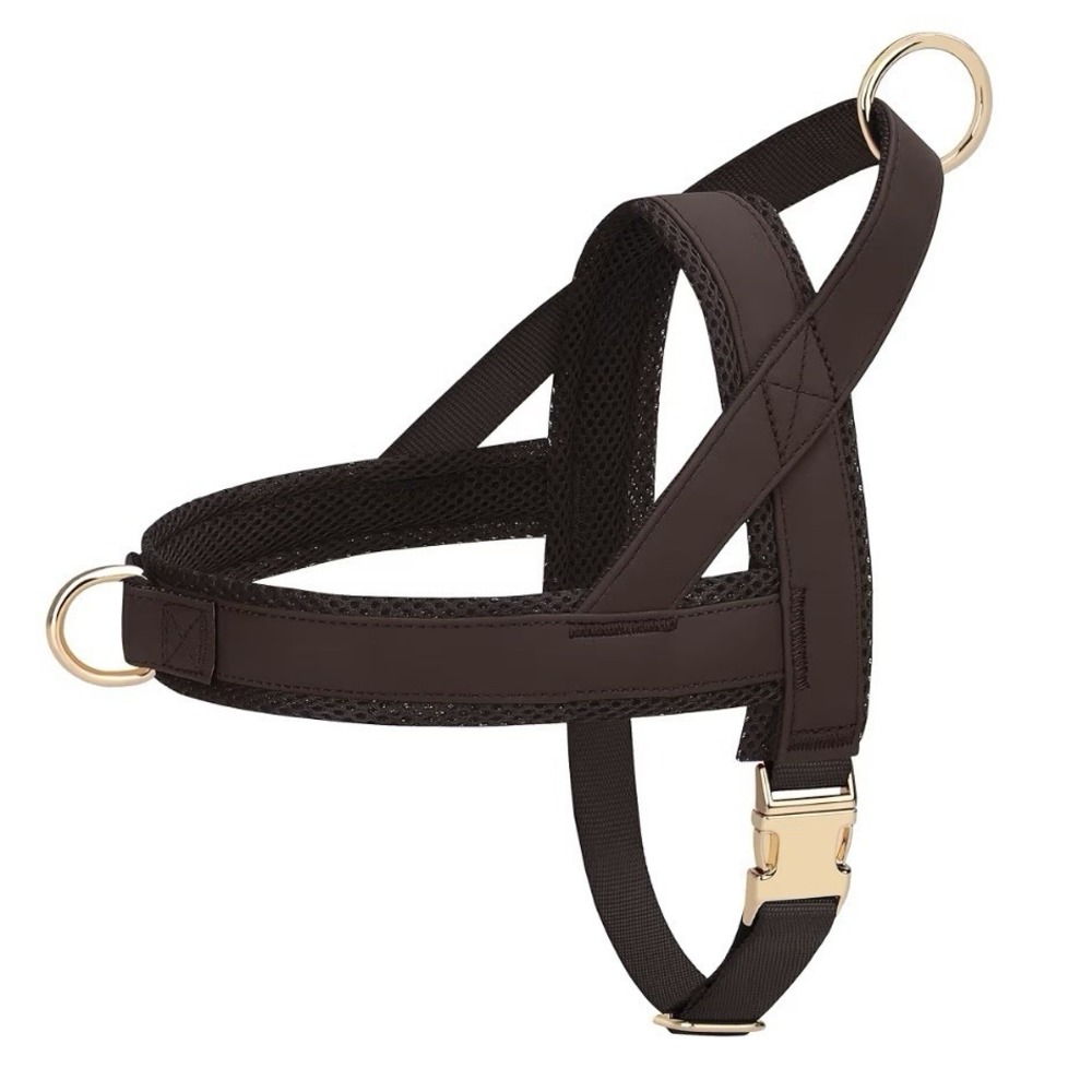 PET ARTIST No Pull Dog Harness, Soft Padded  Size M (22"-27") Brown